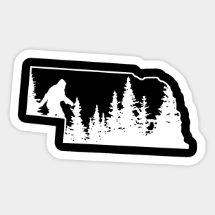 Nebraska Bigfoot Gift Sticker